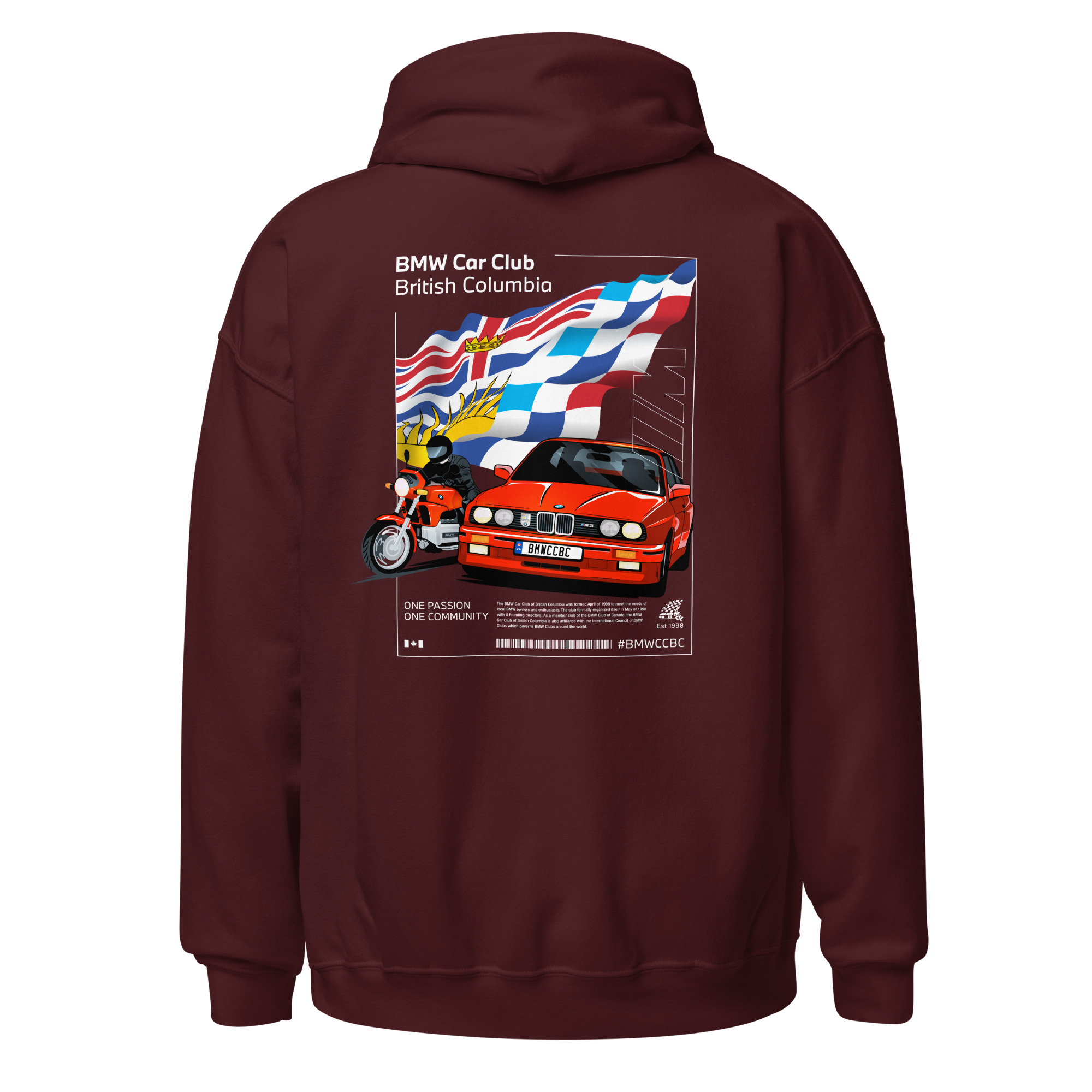 BMWCCBC Legacy Unisex Hoodie - BMW Car Club of British Columbia